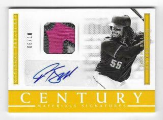 Josh Bell 2018 National Treasures Jersey Autograph Card /10 Signed Pirates Auto