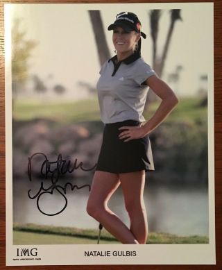 Natalie Gulbis Signed 8x10 Color Photo - Lpga Great