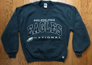 Vintage 90s Philadelphia Eagles Crewneck Sweatshirt Size Medium Mens