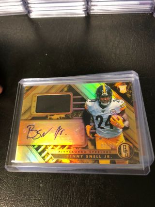Benny Snell Jr Steelers 2019 Panini Gold Standard Rookie Jersey Auto 86/99