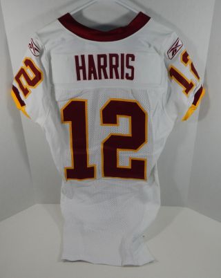 2007 Washington Redskins Harris 12 Game Issued White Jersey 75th Anv Patch