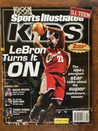 February 2005 Lebron James Cleveland Cavaliers Sports Illustrated For Kids
