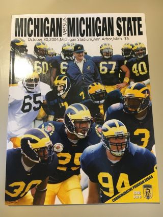 2004 Michigan State Msu Vs Um Football Program Nm