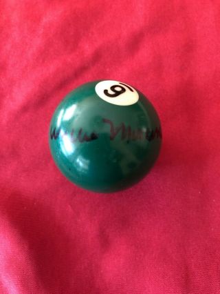Willie Mosconi Autographed 6 Pool Ball