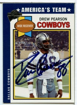 Drew Pearson 2004 Topps All - Time Fan Favorites Autographs Signature Ag378