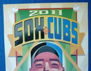 2011 Chicago CTA Red Line Train Poster Baseball White Sox Cubs Crosstown Series 7