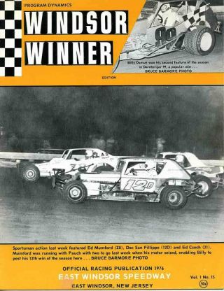 1976 East Windsor Speedway Program Vol.  1 No.  15 Windsor Winner