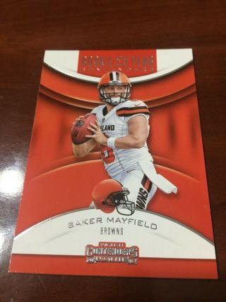 Baker Mayfield 2018 Panini Contenders Rookie Of The Year Contenders Rc Browns