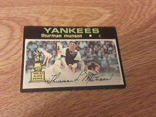 1971 Topps Thurman Munson York Yankees 5 Yankee Captain & Legend