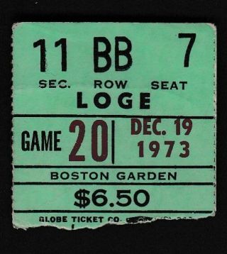 Dec.  19,  1973 England Whalers Vs.  Edmonton Oilers Wha Ticket Stub