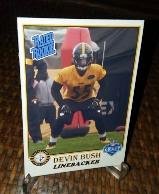 Pittsburgh Steelers Devin Bush 1 Draft Pick Card Custom Card Mini Camp