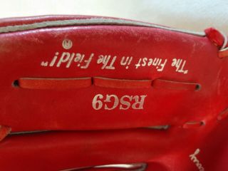 Vintage RAWLINGS RSG 9 Darryl Strawberry adult size Red Baseball Glove Mitt 12 