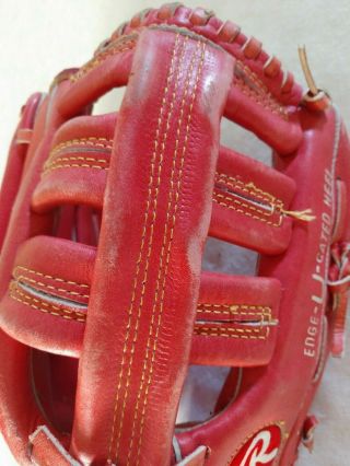 Vintage RAWLINGS RSG 9 Darryl Strawberry adult size Red Baseball Glove Mitt 12 