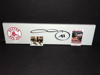 Chris Boston Red Sox Autographed Signed Pitching Rubber Jsa Witness