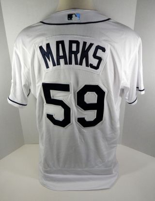 2017 Tampa Bay Rays Justin Marks 59 Game Issued White Jersey