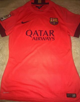 Barcelona Football Club Fcb Qatar Airways Nike Soccer Futbol Jersey Small