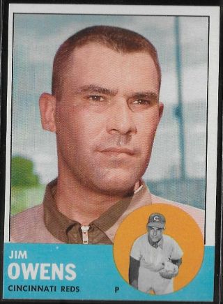 1963 Topps Baseball Jim Owens 483 Low