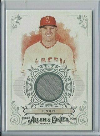2018 Allen & Ginter Mike Trout Game - Relic Fsrb - Mt Angels