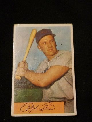 1954 Bowman Ralph Kiner 45 Hall Of Fame Chicago Cubs