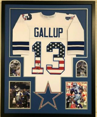 Framed Dallas Cowboys Michael Gallup Autographed Signed Jersey Beckett
