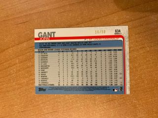 2019 Topps Series 2 - John Gant - 634 Father ' s Day Blue Parallel 16/50 2