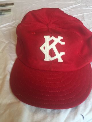Vintage Kansas City Monarchs Wool Negro League Hat.  Fitted.