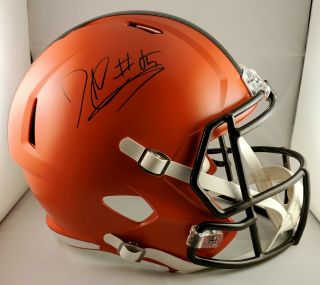 David Njoku Autographed Signed Full Size Speed Helmet Cleveland Browns Jsa