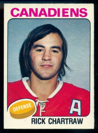 1975 - 76 Opc O Pee Chee 388 Rick Chartraw Nm Montreal Canadiens Hockey Card