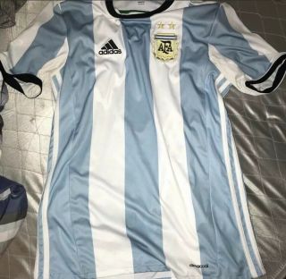 Adidas Argentina Home Jersey Authentic Sky Blue White Size Men’s Small Afa