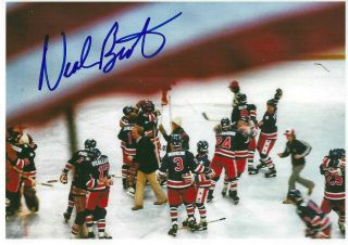 Neal Broten Signed Miracle On Ice 5 X 7 Photo Usa Olympics 1980 Hockey