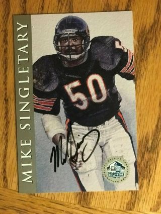 Chicago Bears Mike Singletary Signed Hof Card D To 2500