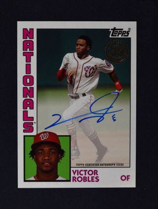 2019 Topps Series 2 1984 Auto 84a - Vr Victor Robles