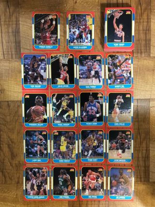 1986 - 1987 Fleer Basketball Complete Sticker Card Set 143/144 Michael Jordan Nm,
