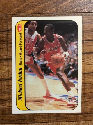 1986 - 1987 Fleer Basketball Complete Sticker Card Set 143/144 Michael Jordan NM, 2
