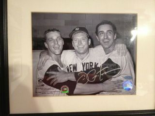 Ny Yankees Joe Pepitone Autographed 8x10 Photo With Mickey & Roger 64 Grand S