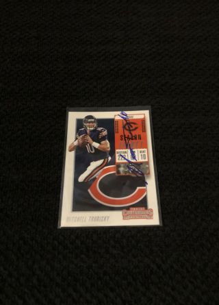 Mitch Trubisky Hand Signed Chicago Bears Football Card