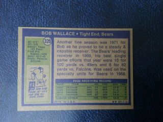1972 Topps Football Bob Wallace 320 EXMT/NRMT SET 2