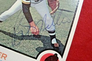 BOB MILLER SIGNED 1973 TOPPS PITTSBURGH PIRATES baseball card - Dodgers - DEC. 2