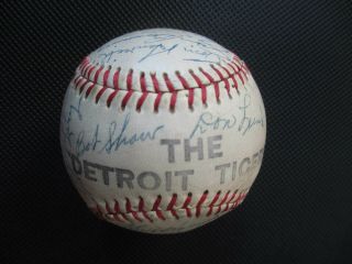 1958 Detroit Tigers Autograph Signed Ball Billy Martin,  Al Kaline,  Kuenn,  Bunning