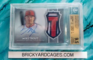 2017 Topps Dynasty Mike Trout Auto Patch Bgs 9.  5 Angels