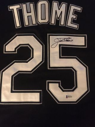 Jim Thome Signed Autograph Jersey Chicago White Sox Hall Of Fame Bas Beckett