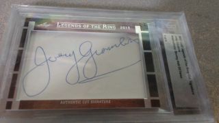 Joey Giambra 1/8 Autographed 2013 Leaf Legends Of The Ring Cut Signature