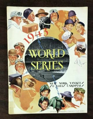 1943 World Series Program Yankees St Louis Cardinals