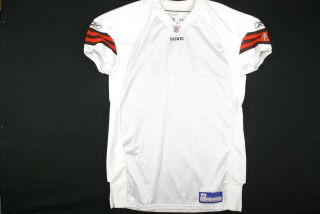 GAME WORN Cleveland Browns Jersey NFL Football Reebok Blank Practice White MENS 2