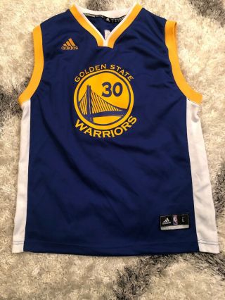 Stephen Curry Golden State Warriors Adidas Blue Youth Jersey Large