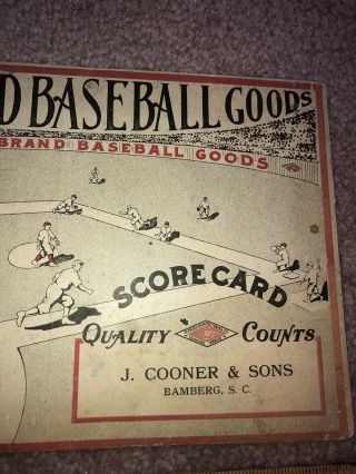 Early 1900’s Diamond Keen Kutter Brand Baseball Goods Scorecard NrMt Not Scored 3