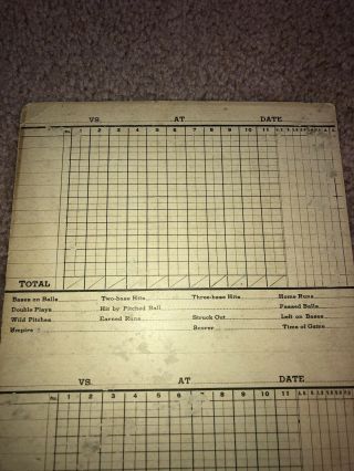Early 1900’s Diamond Keen Kutter Brand Baseball Goods Scorecard NrMt Not Scored 5