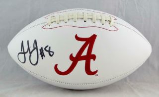 Julio Jones Autographed Alabama Crimson Tide Logo Football - Jsa Witnessed Auth