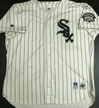 Chicago White Sox Comiskey Park Stadium Stripe Authentic Russell Jersey Size 52
