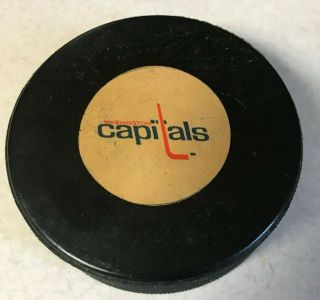 1977 - 83 Washington Capitals Vintage Nhl Viceroy Canada Official Game Puck